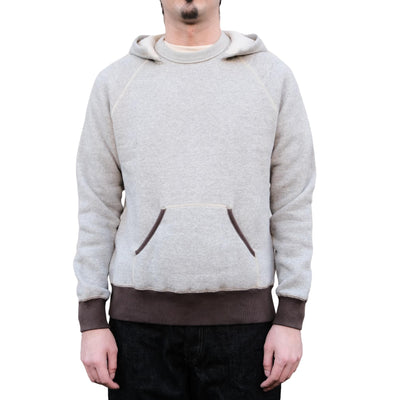 Loop & Weft Super Fluffy Knit After Hood Sweatshirt (2-tone Gray)