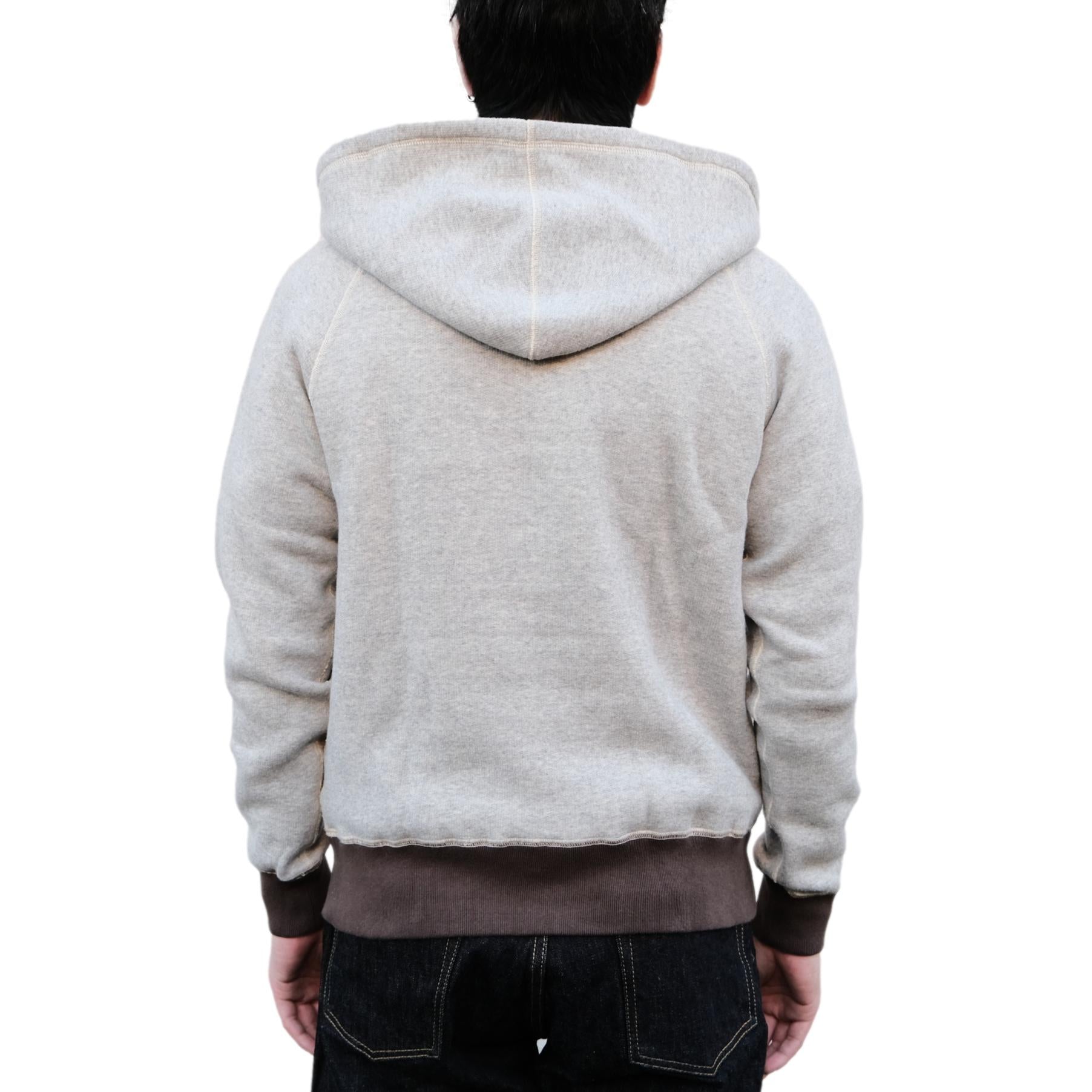 Loop & Weft Super Fluffy Knit After Hood Sweatshirt (2-tone Gray)