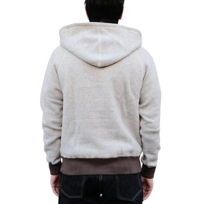 Loop & Weft Super Fluffy Knit After Hood Sweatshirt (2-tone Gray)