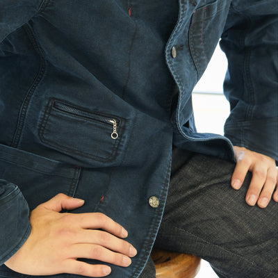 Soundman "Birmingham" Indigo Moleskin Ironworks Jacket
