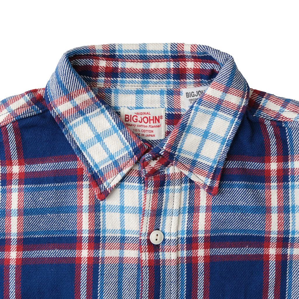 Big John Heavyweight Check Flannel Work Shirt - Okayama Denim