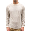 Loop & Weft Double Face Vintage Pinstripe Rib Knit L/S Mock Neck Tee (Gray)