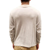 Loop & Weft Double Face Vintage Pinstripe Rib Knit L/S Mock Neck Tee (Gray)