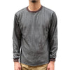 Loop & Weft Double Face Vintage Pinstripe Rib Knit L/S Tee (Black)