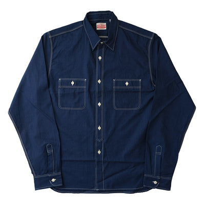 Big John Deep Indigo Selvedge Chambray Work Shirt