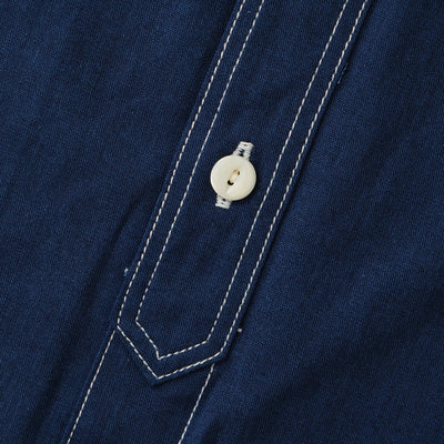 Big John Deep Indigo Selvedge Chambray Work Shirt