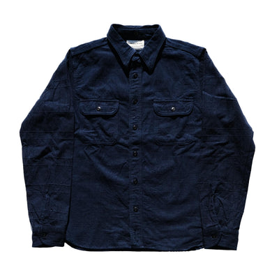 Samurai Jeans SSS25-YRC Natural Indigo Double Fabric Work Shirt