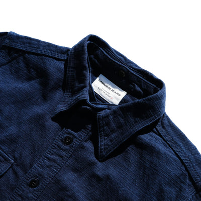 Samurai Jeans SSS25-YRC Natural Indigo Double Fabric Work Shirt