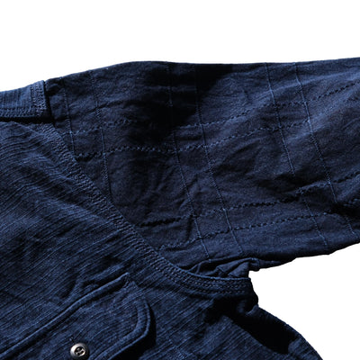 Samurai Jeans SSS25-YRC Natural Indigo Double Fabric Work Shirt