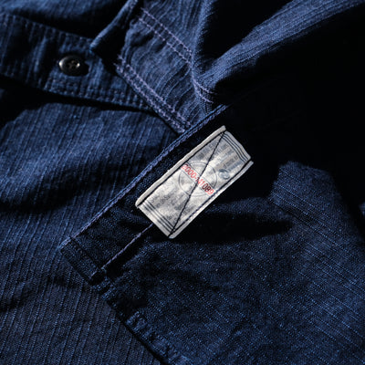 Samurai Jeans SSS25-YRC Natural Indigo Double Fabric Work Shirt