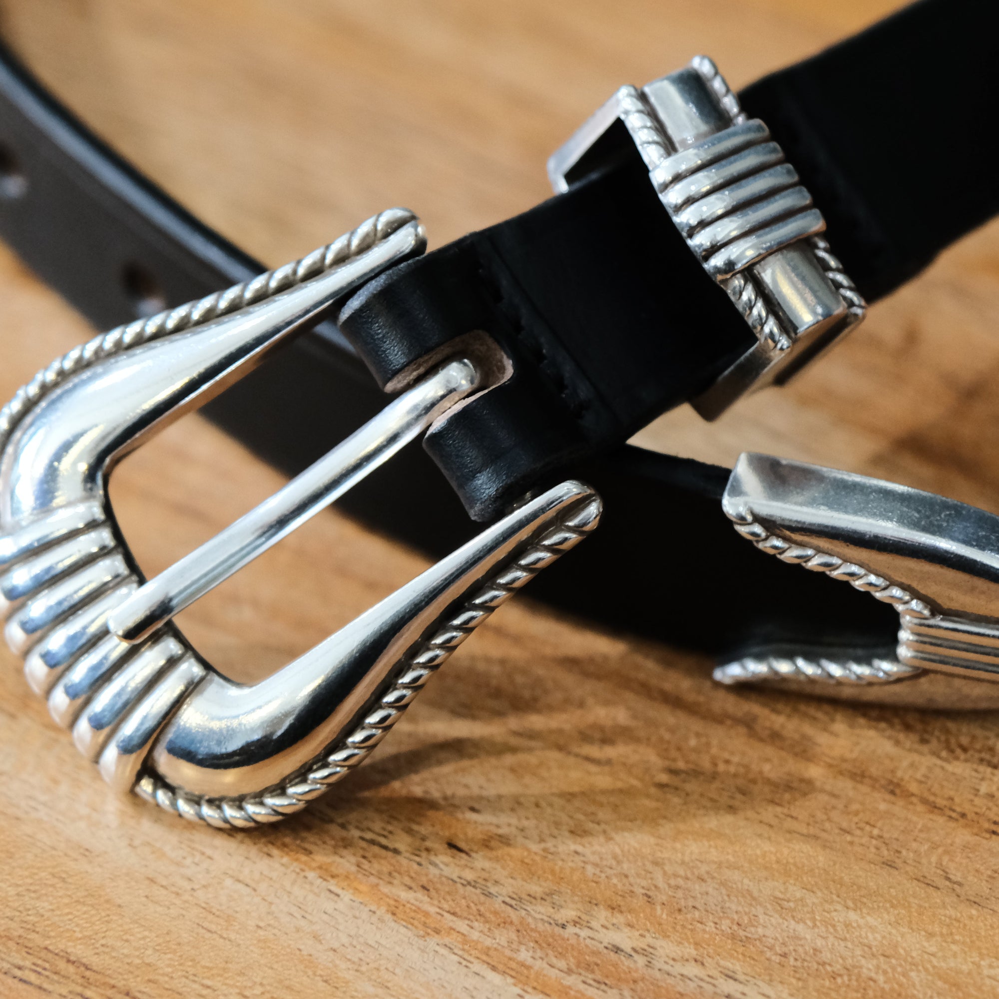 The Flat Head Chromexcel Western Belt