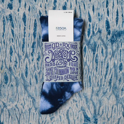 OD+RX Indigo "Murazome" Crew Socks