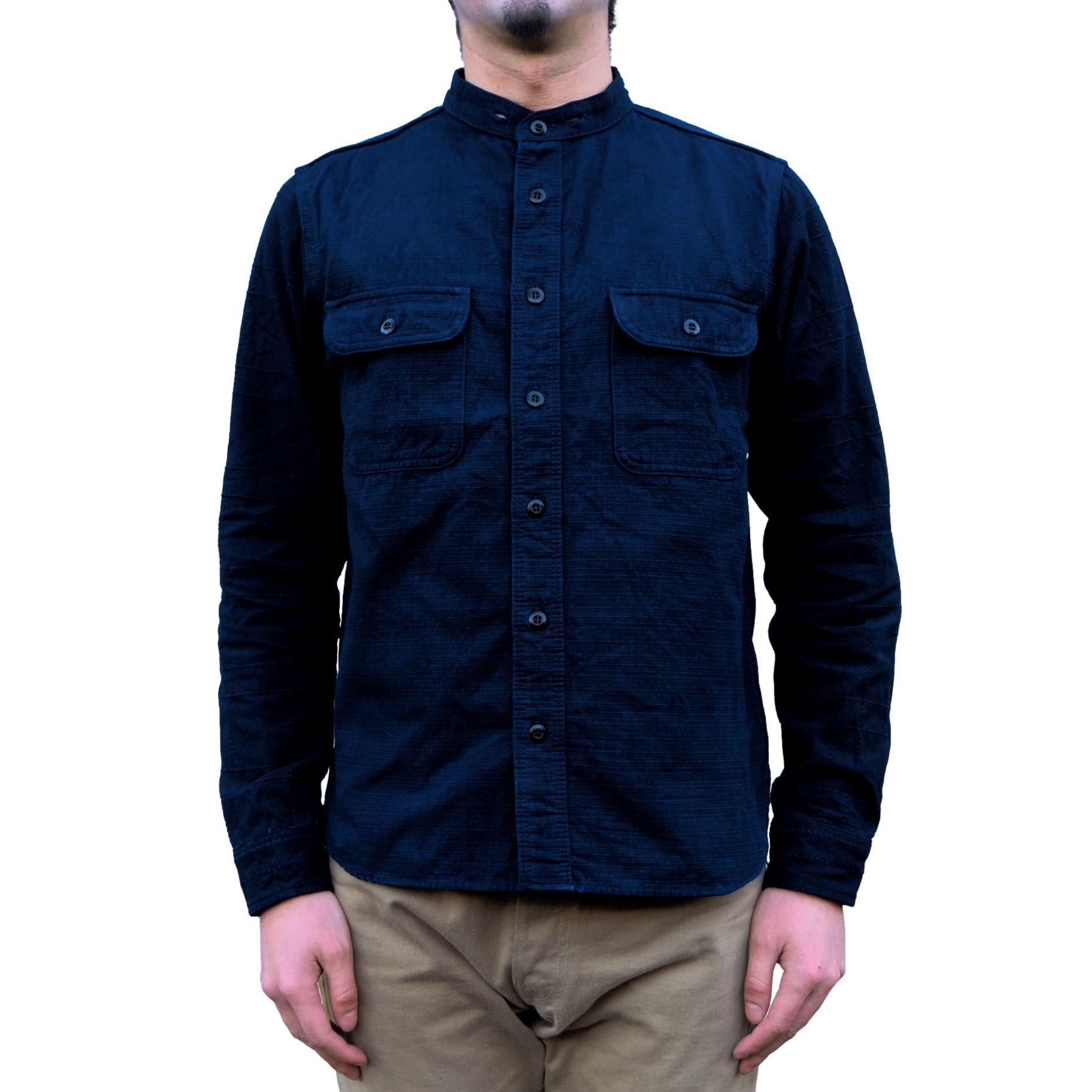 Samurai Jeans SSS25-YRC Natural Indigo Double Fabric Work Shirt