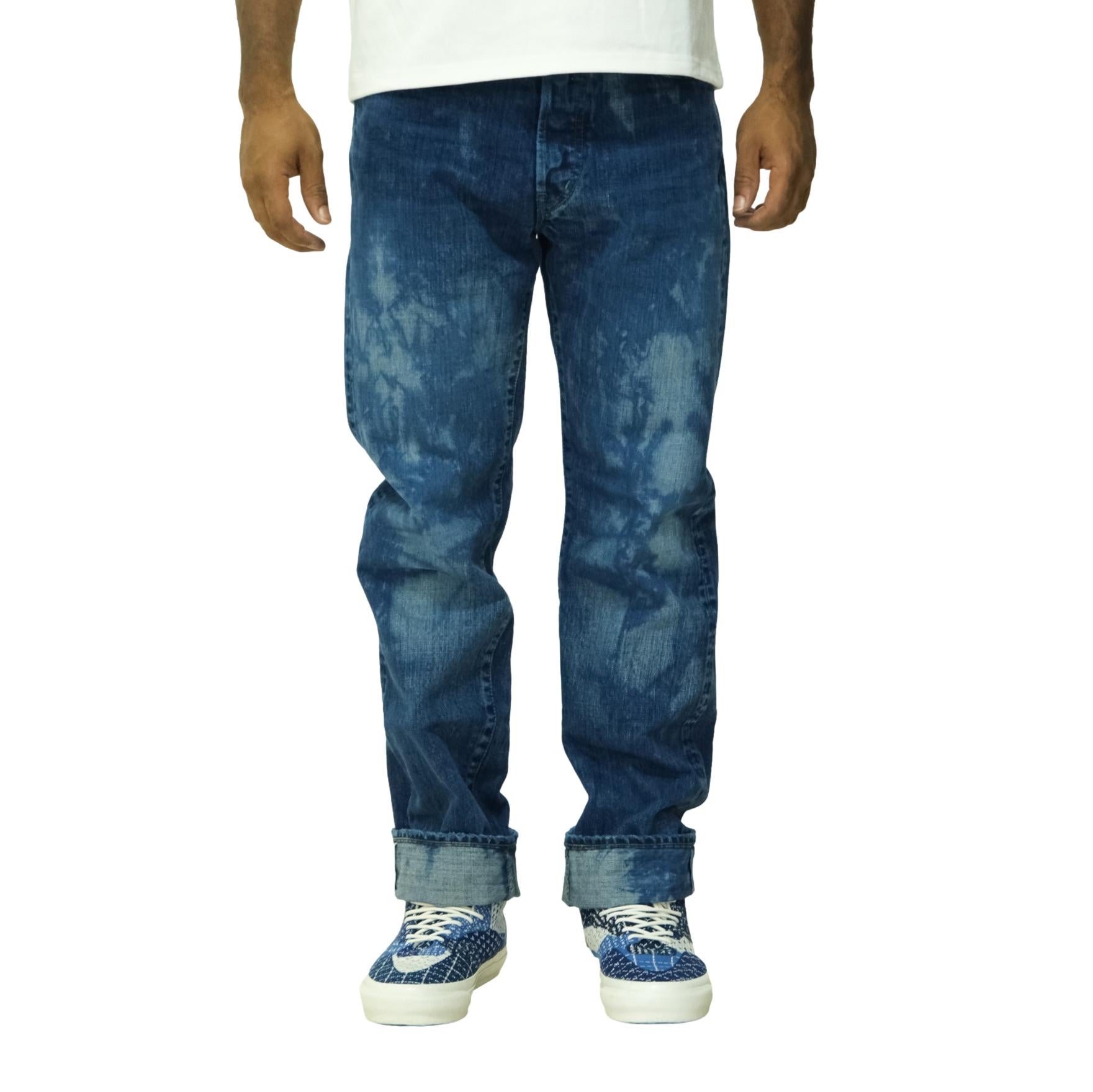 Omnigod 14oz. Bleach Distressed Selvedge Jeans (Regular Straight)