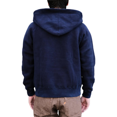 OD+LW Indigo Dyed Super Fluffy Knit After Hood Sweatshirt