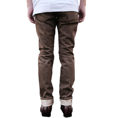 Pure Blue Japan BR-14oz-013 Brown Warp Selvedge Jeans (Slim Tapered)