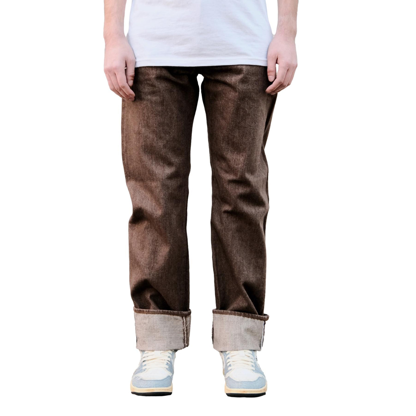 Pure Blue Japan BR-14oz-003 Brown Warp Selvedge Jeans (Regular Straight)