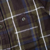 Pure Blue Japan Heavyweight Check Flannel Shirt (Olive)