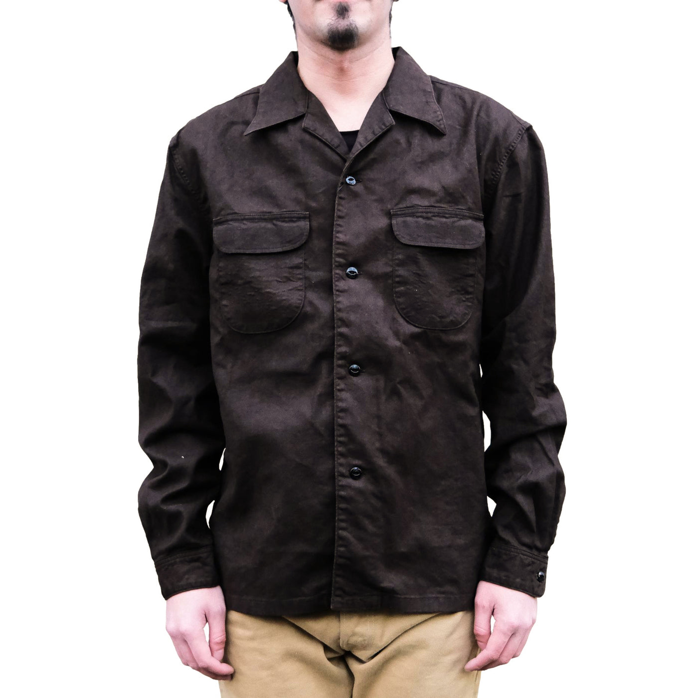 The Flat Head "Bengara" Open Collar L/S Shirt