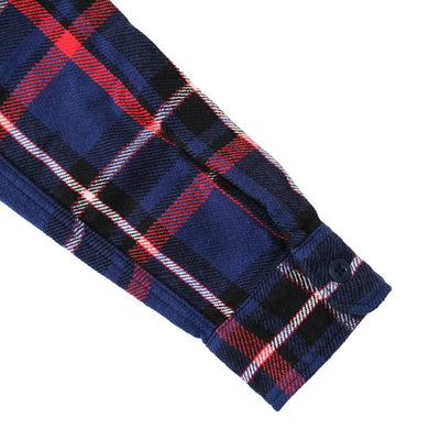 Pure Blue Japan Heavyweight Check Flannel Shirt (Navy)