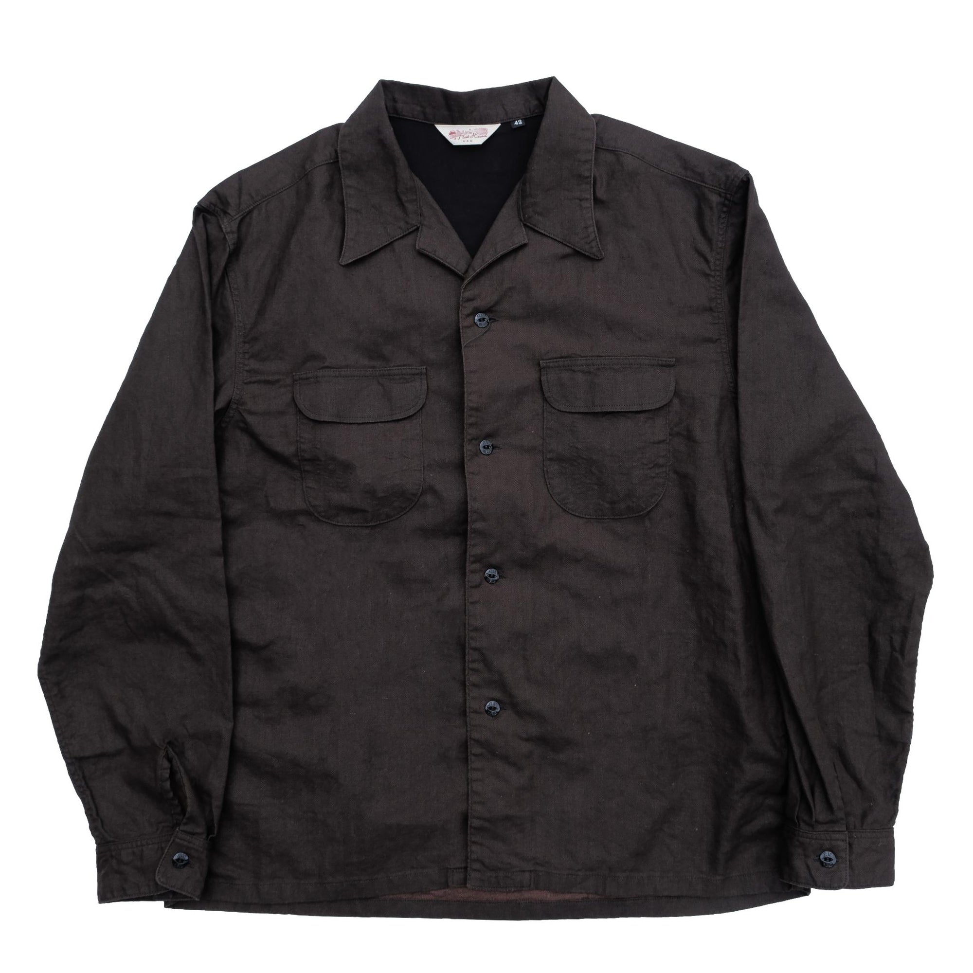 The Flat Head "Bengara" Open Collar L/S Shirt
