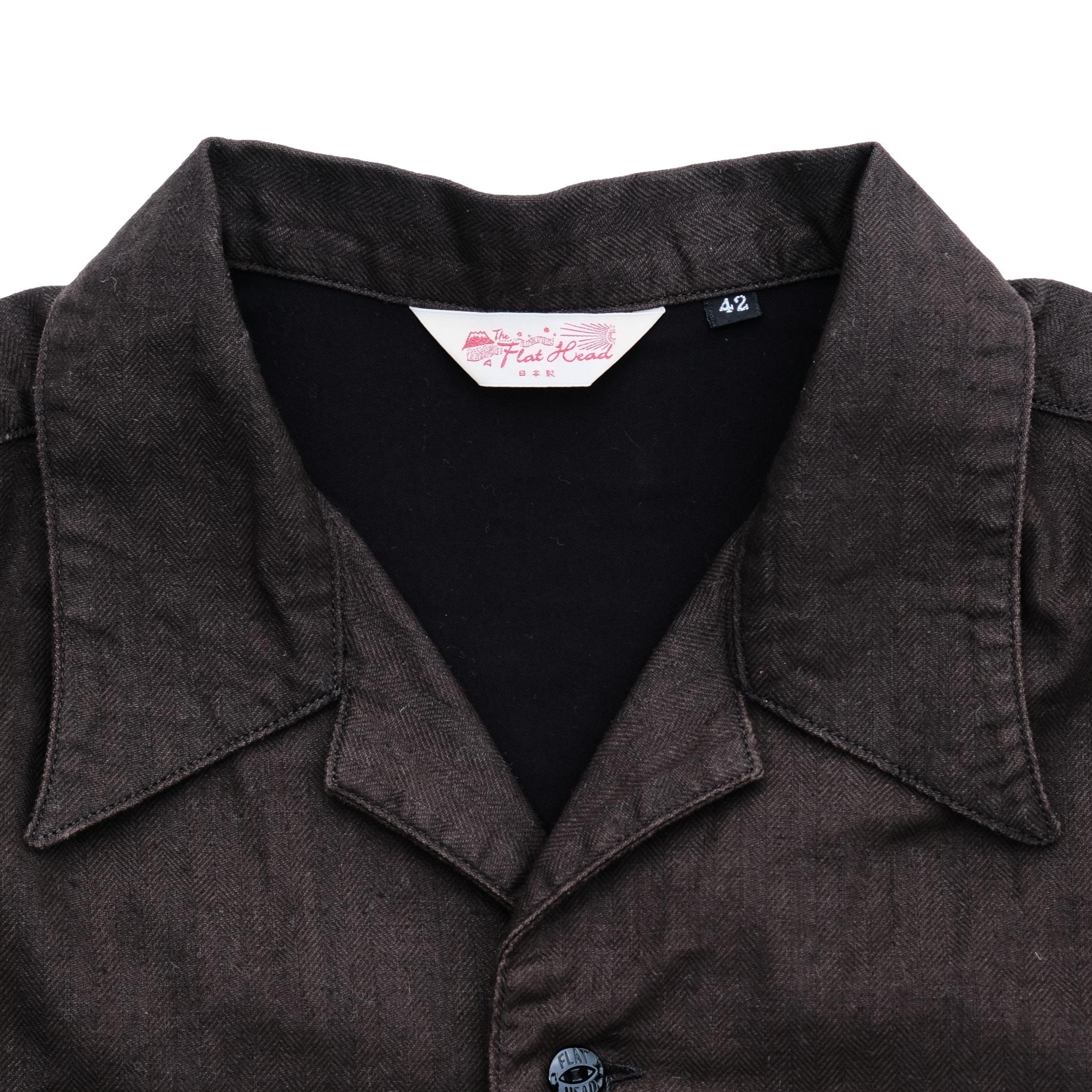 The Flat Head "Bengara" Open Collar L/S Shirt