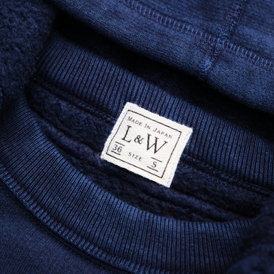 OD+LW Indigo Dyed Super Fluffy Knit After Hood Sweatshirt