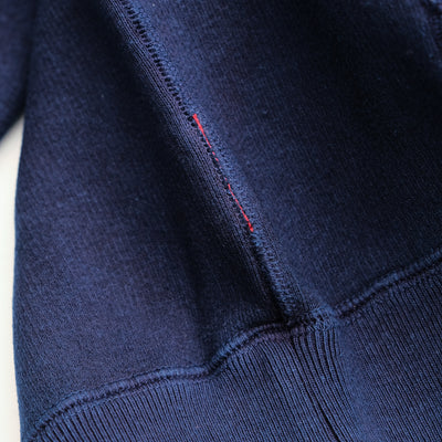 OD+LW Indigo Dyed Super Fluffy Knit After Hood Sweatshirt