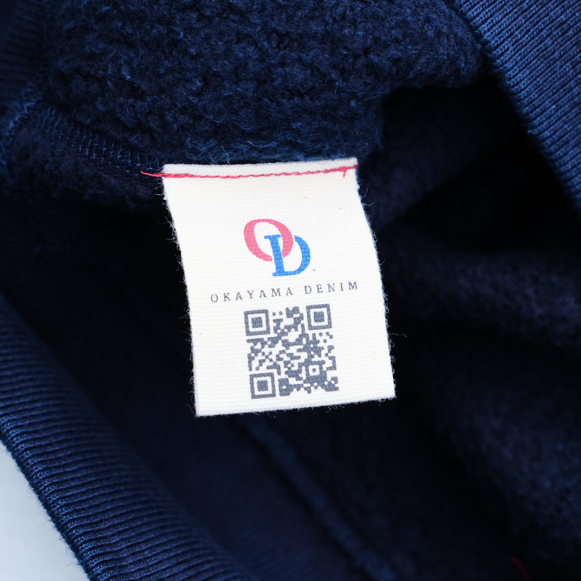 OD+LW Indigo Dyed Super Fluffy Knit After Hood Sweatshirt