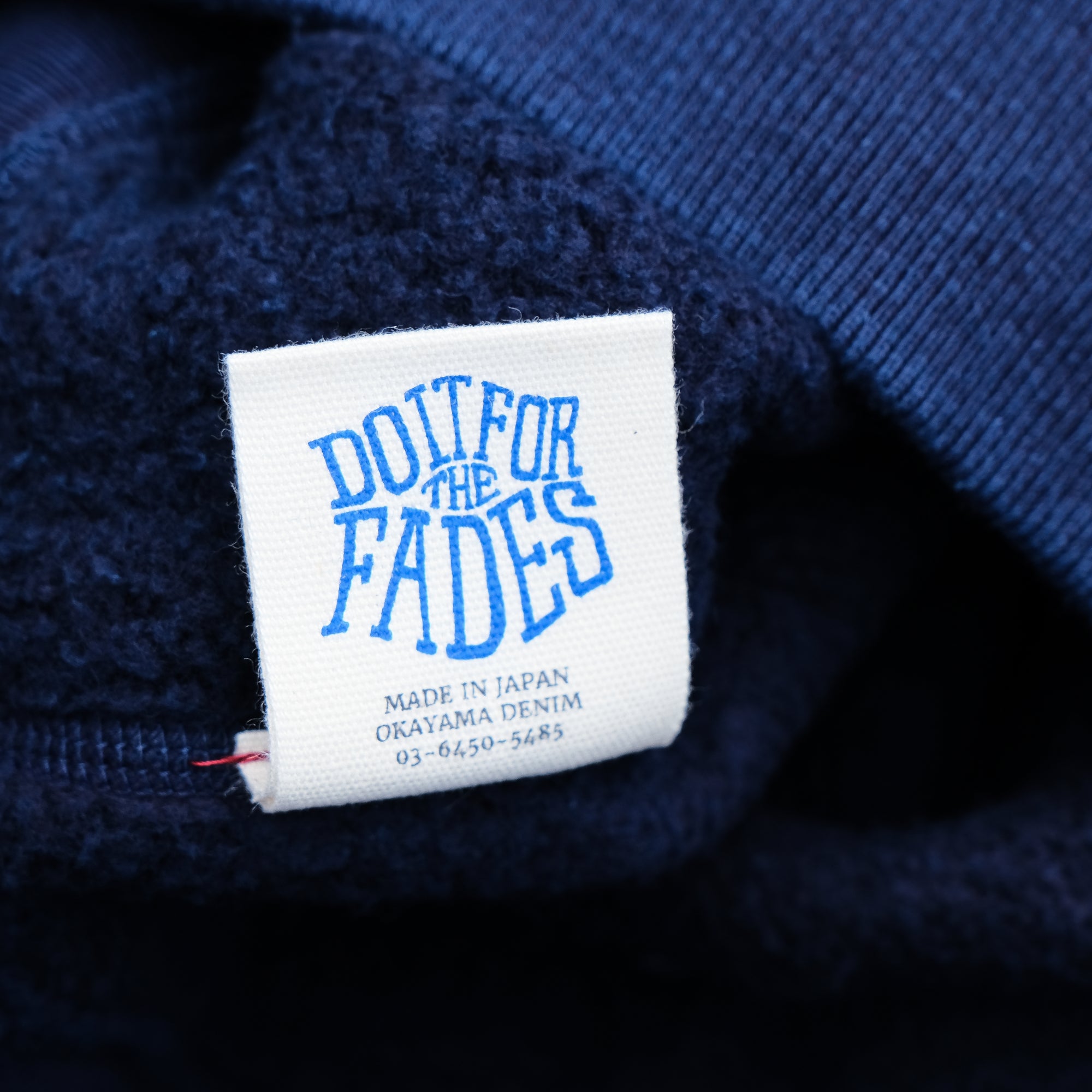 OD+LW Indigo Dyed Super Fluffy Knit After Hood Sweatshirt