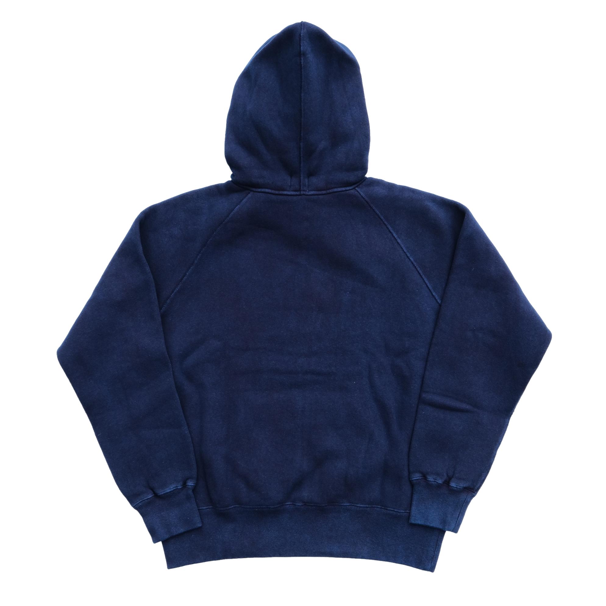 OD+LW Indigo Dyed Super Fluffy Knit After Hood Sweatshirt