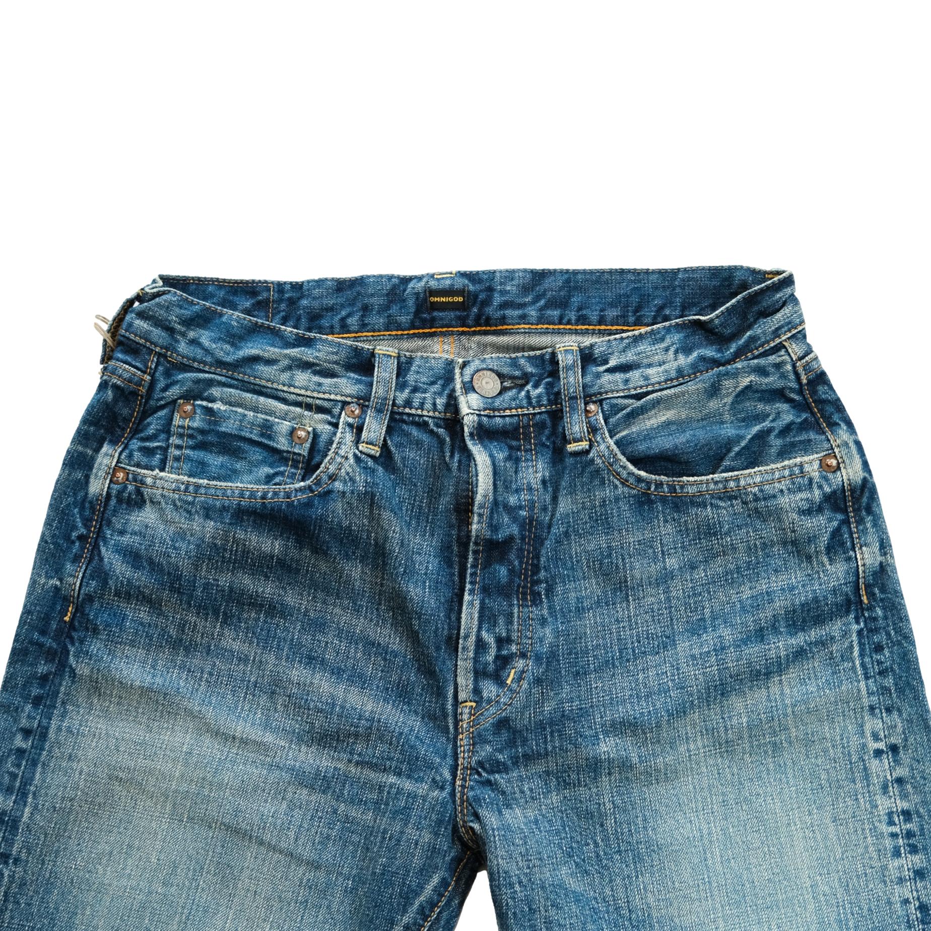 Omnigod 14oz. Distressed Selvedge Jeans (Regular Straight)