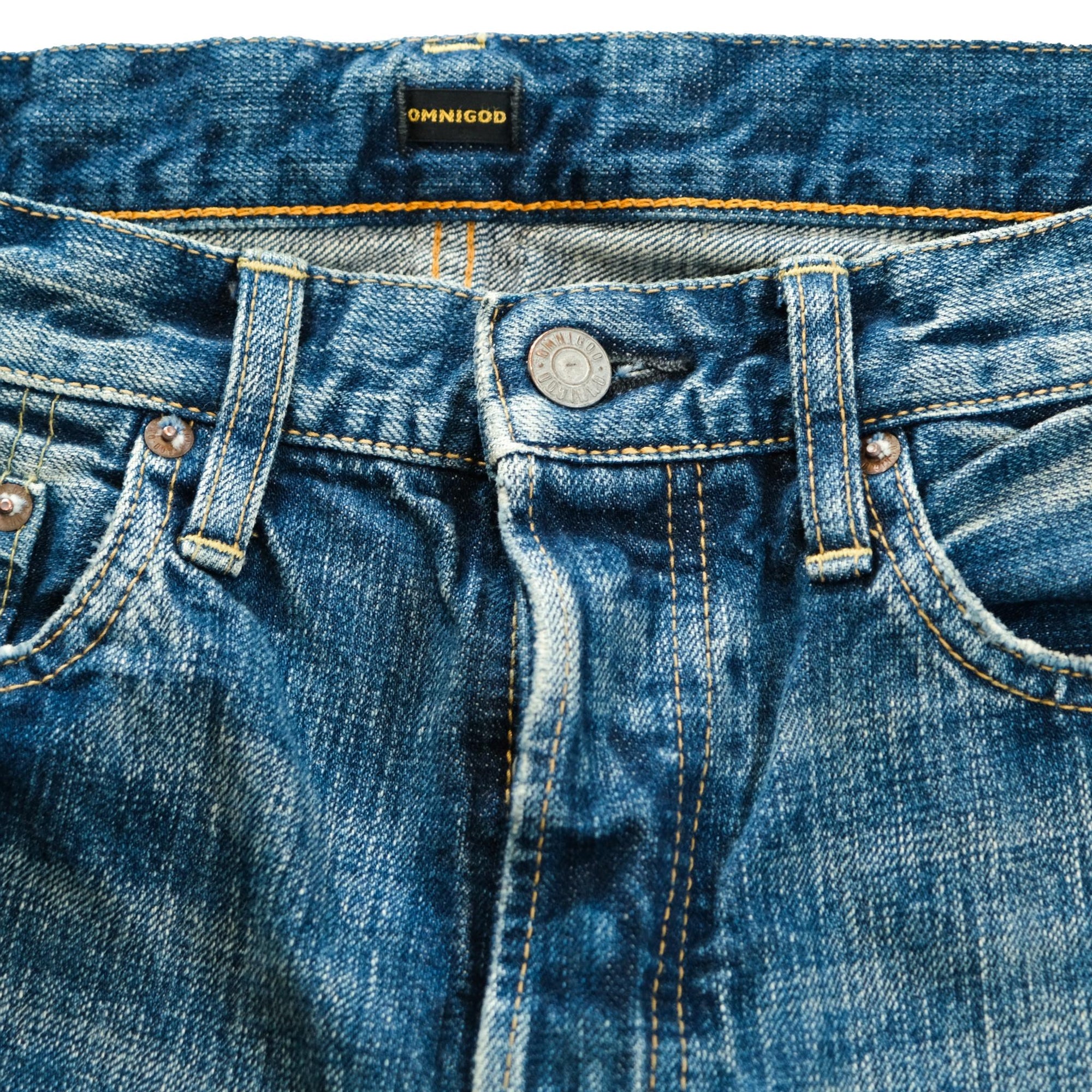 Omnigod 14oz. Distressed Selvedge Jeans (Regular Straight)