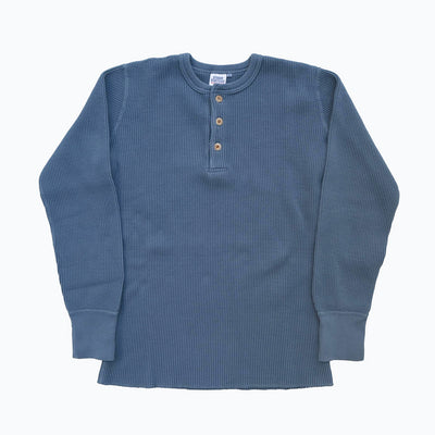 Studio D'Artisan L/S Heavy Thermal Henley (Blue)