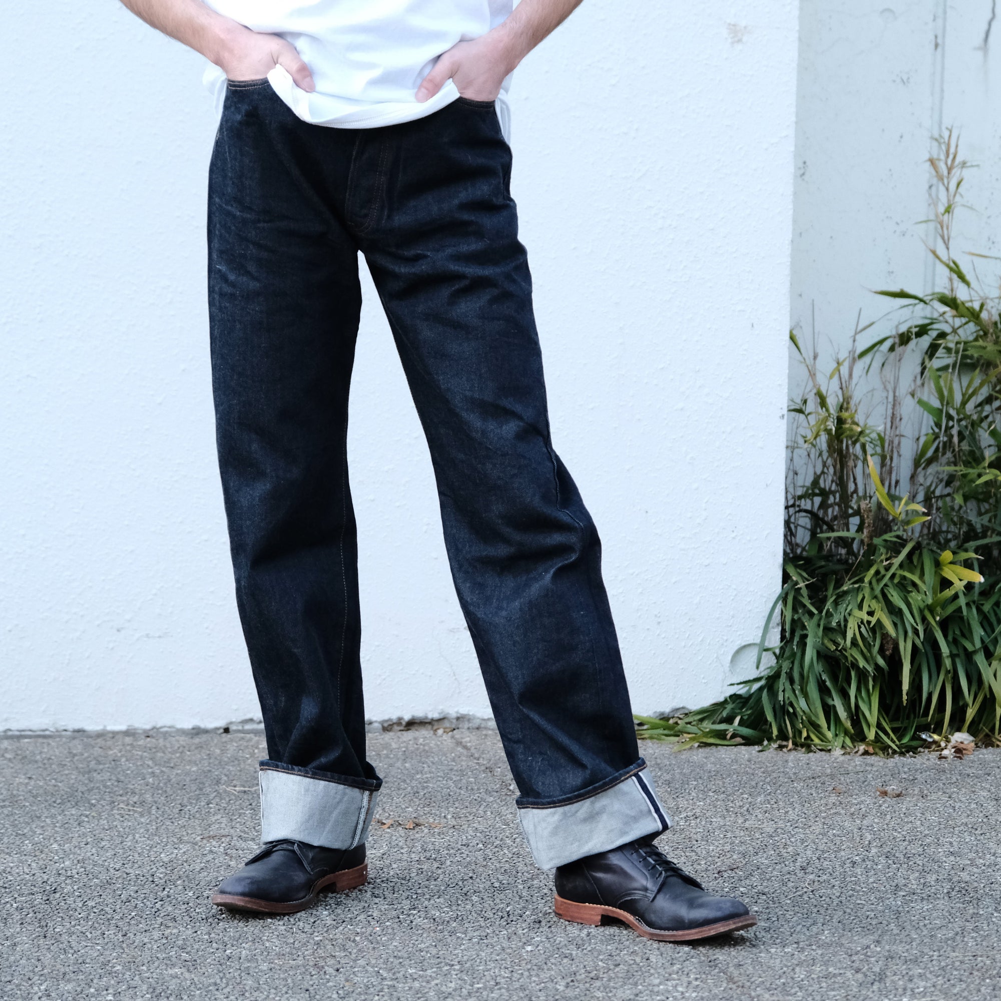 Studio D'Artisan 15oz. Suvin Gold Selvedge Denim Jeans (Loose Straight)