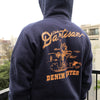 Studio D'Artisan "Denim Hunter" Logo Print Hoodie (Navy)
