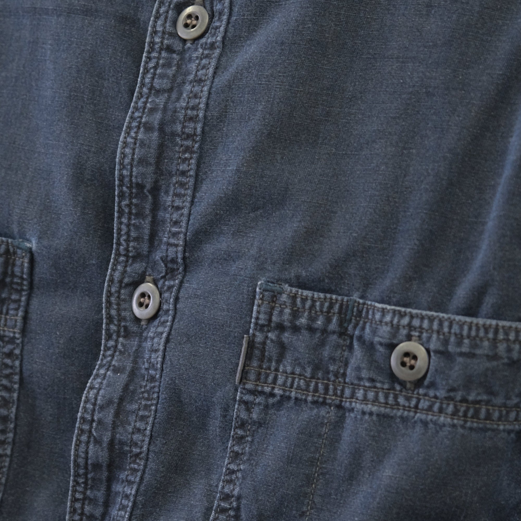 Omoto Denim Sumi Overdyed Indigo Selvedge Work Shirt