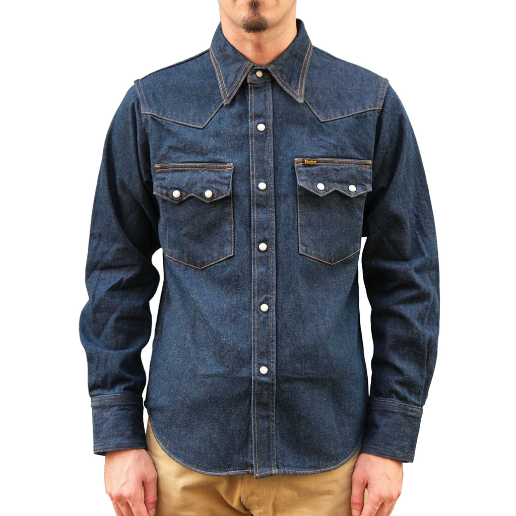 Studio D'Artisan Natural Indigo Denim Western Shirt