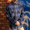 Studio D'Artisan Heavyweight Check Flannel Shirt (Navy)