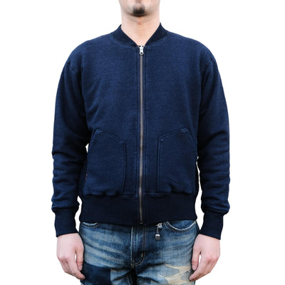 Studio D'Artisan Reversible Indigo Dyed Heavy Thermal Track Jacket