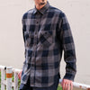 Studio D'Artisan Heavyweight Check Flannel Shirt (Gray)