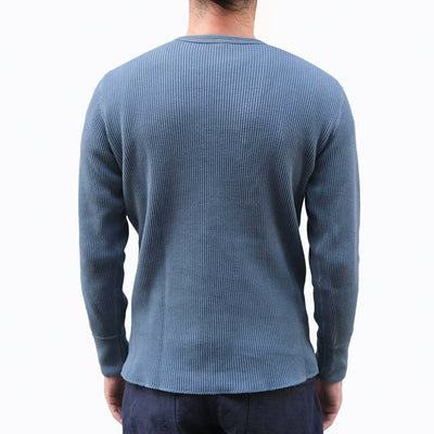 Studio D'Artisan L/S Heavy Thermal Henley (Blue)