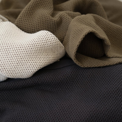 Loop & Weft Double Face Hex Honeycomb Thermal Henley (Olive)