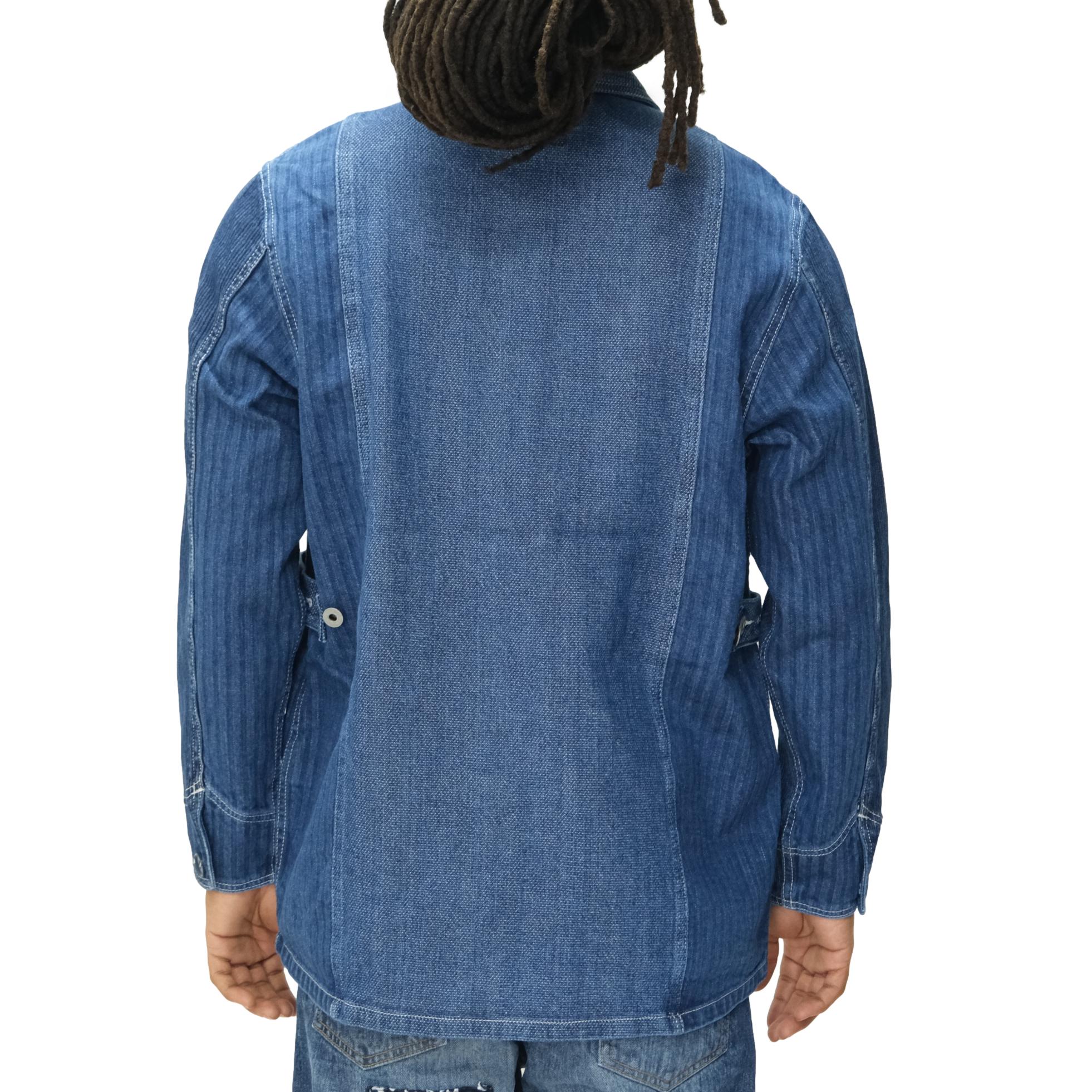 FDMTL Distressed Indigo Patchwork Coverall