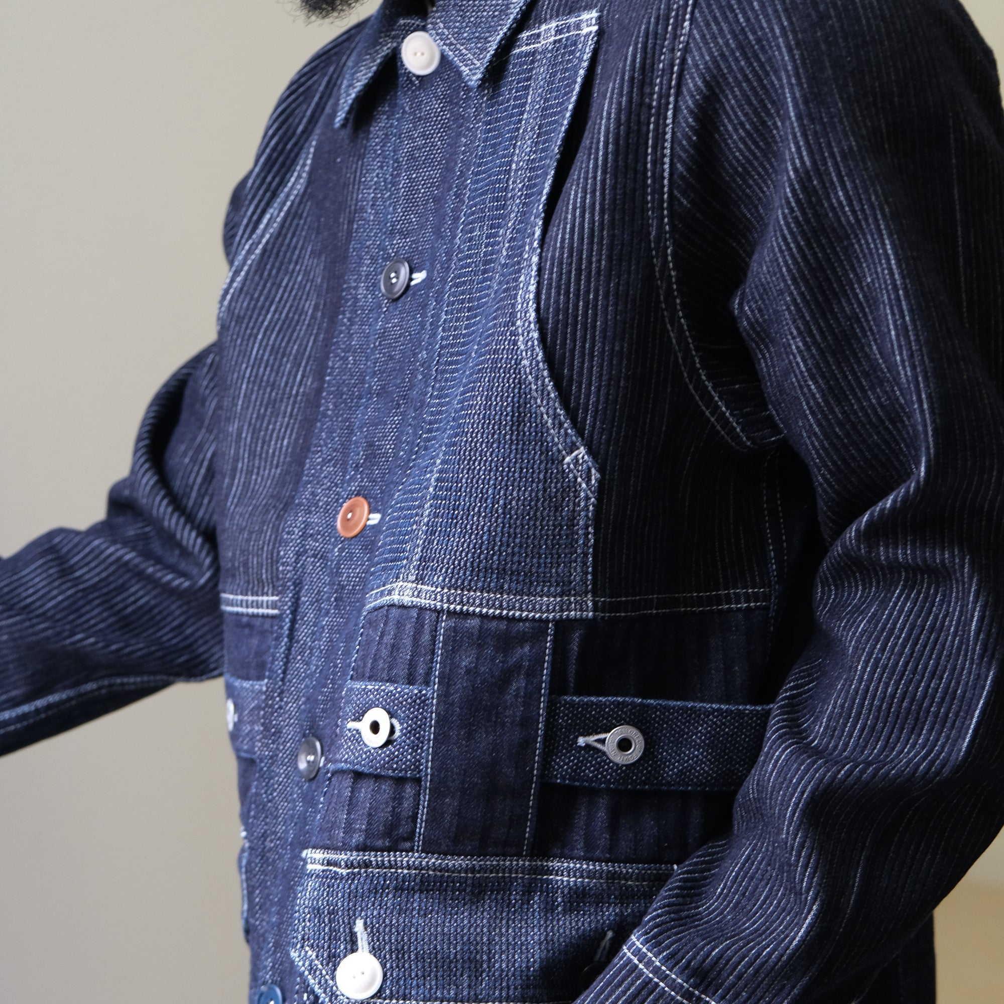 FDMTL Indigo Patchwork Coverall