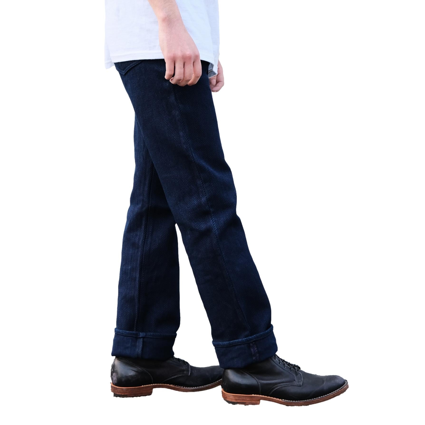 Studio D'Artisan "Kasezome" Indigo Sashiko Selvedge Pants (Regular Straight) - Okayama Denim