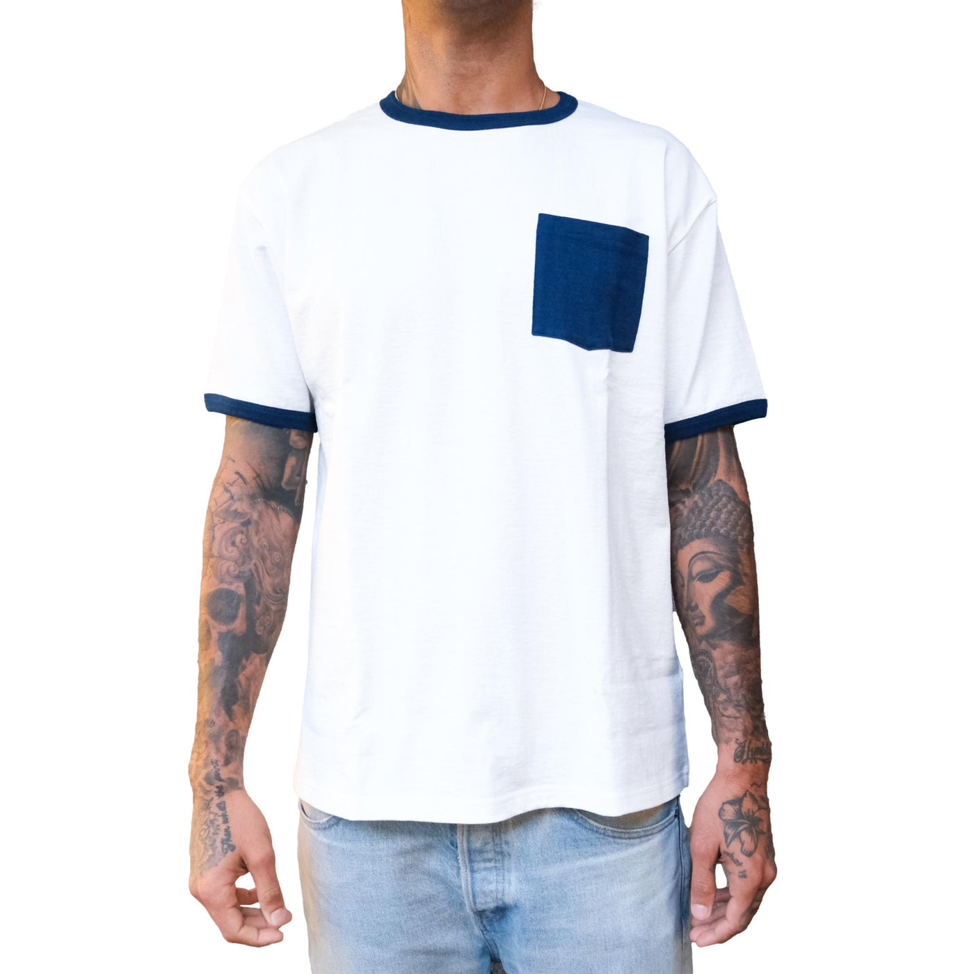 OD+TR Heavyweight "Aizome" Ringer Tee