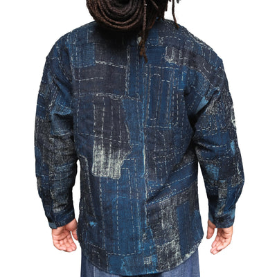 FDMTL Indigo Boro Patchwork Shirt