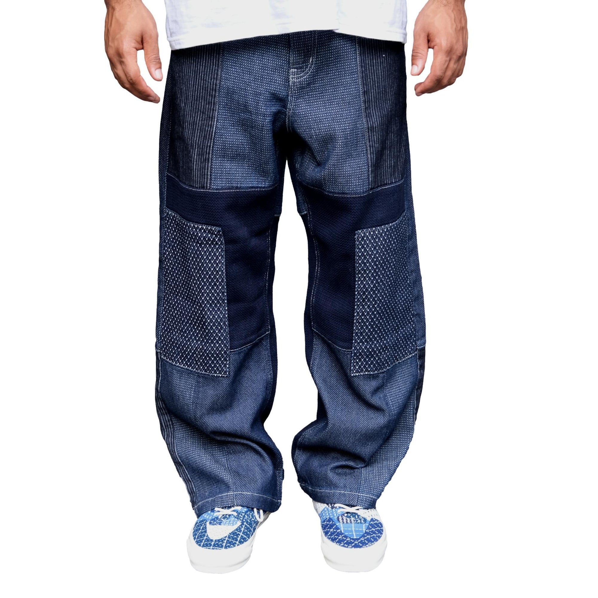 FDMTL Indigo Patchwork Pants (Regular Straight)