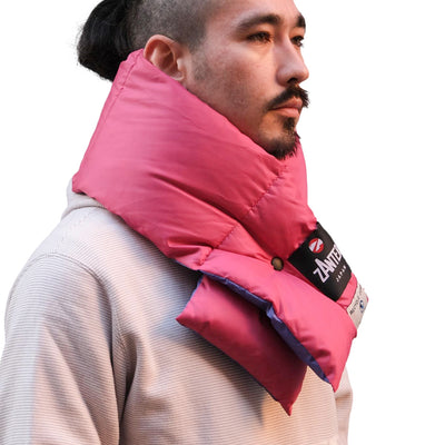 Zanter Recycled PET Bottle Down Scarf (Purple x Pink)